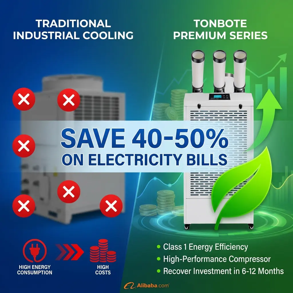 Aangepaste professionele 65dB stille bediening LCD-display Mobiele airconditioner Draagbare industriële AC in laboratorium