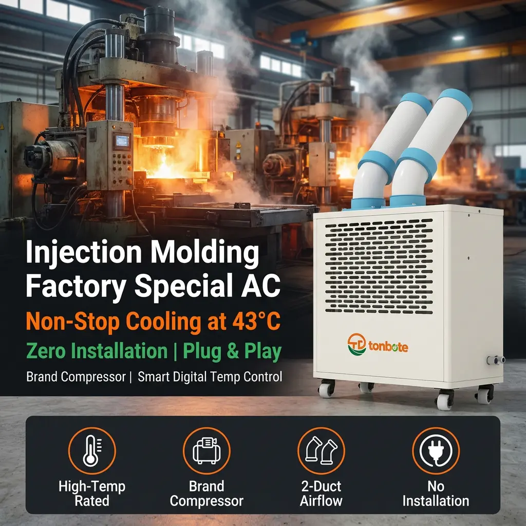 Aangepaste lage profiel witte dubbele koelbuis Plug Play beweegbare plek koeler draagbare industriële AC met commerciële keuken Aangepaste lage profiel witte dubbele koelbuis Plug Play beweegbare plek koeler draagbare industriële AC met commerciële keuken